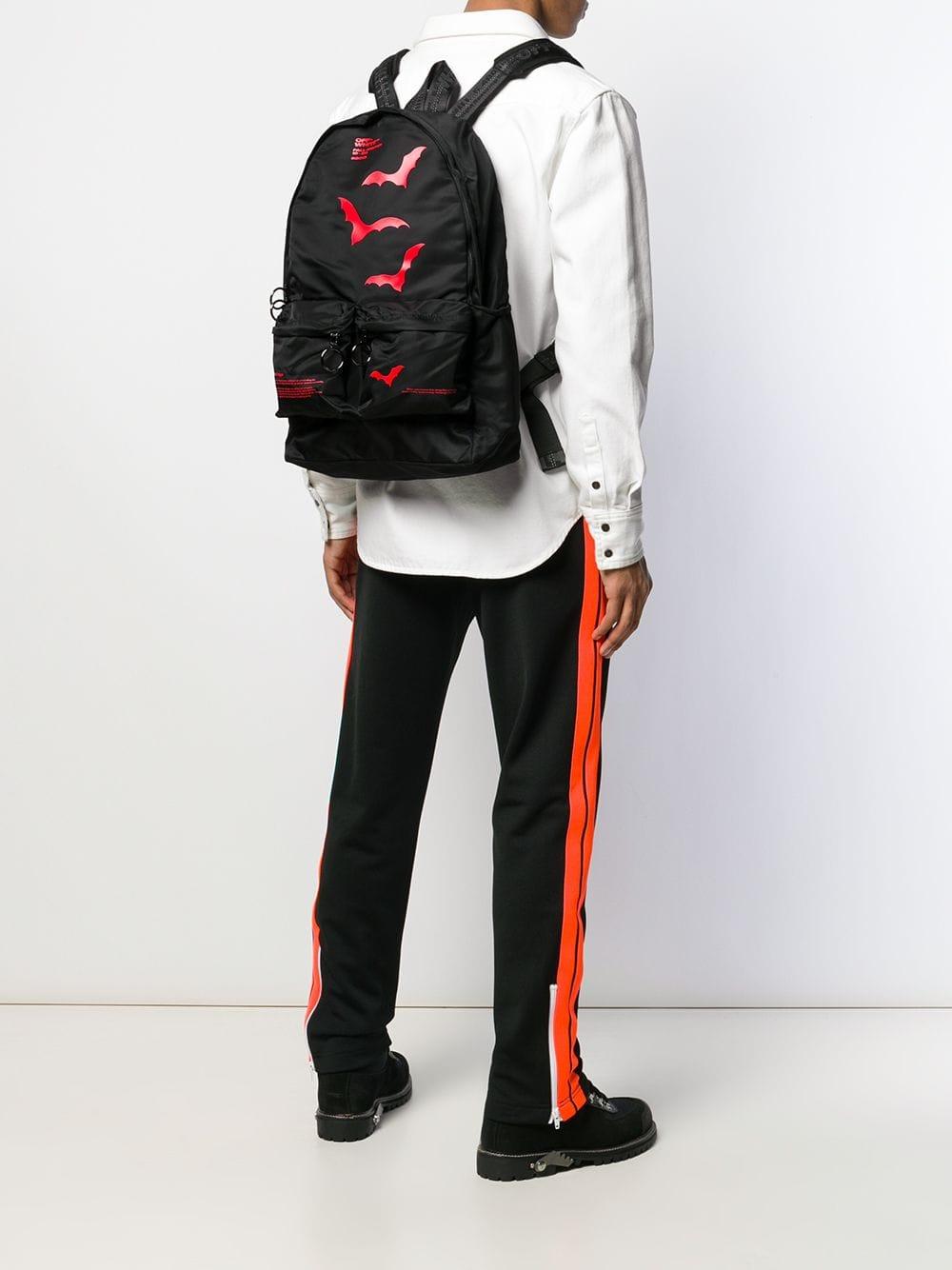 Off-White c/o Virgil Abloh Bat Motif Backpack in Black for Men