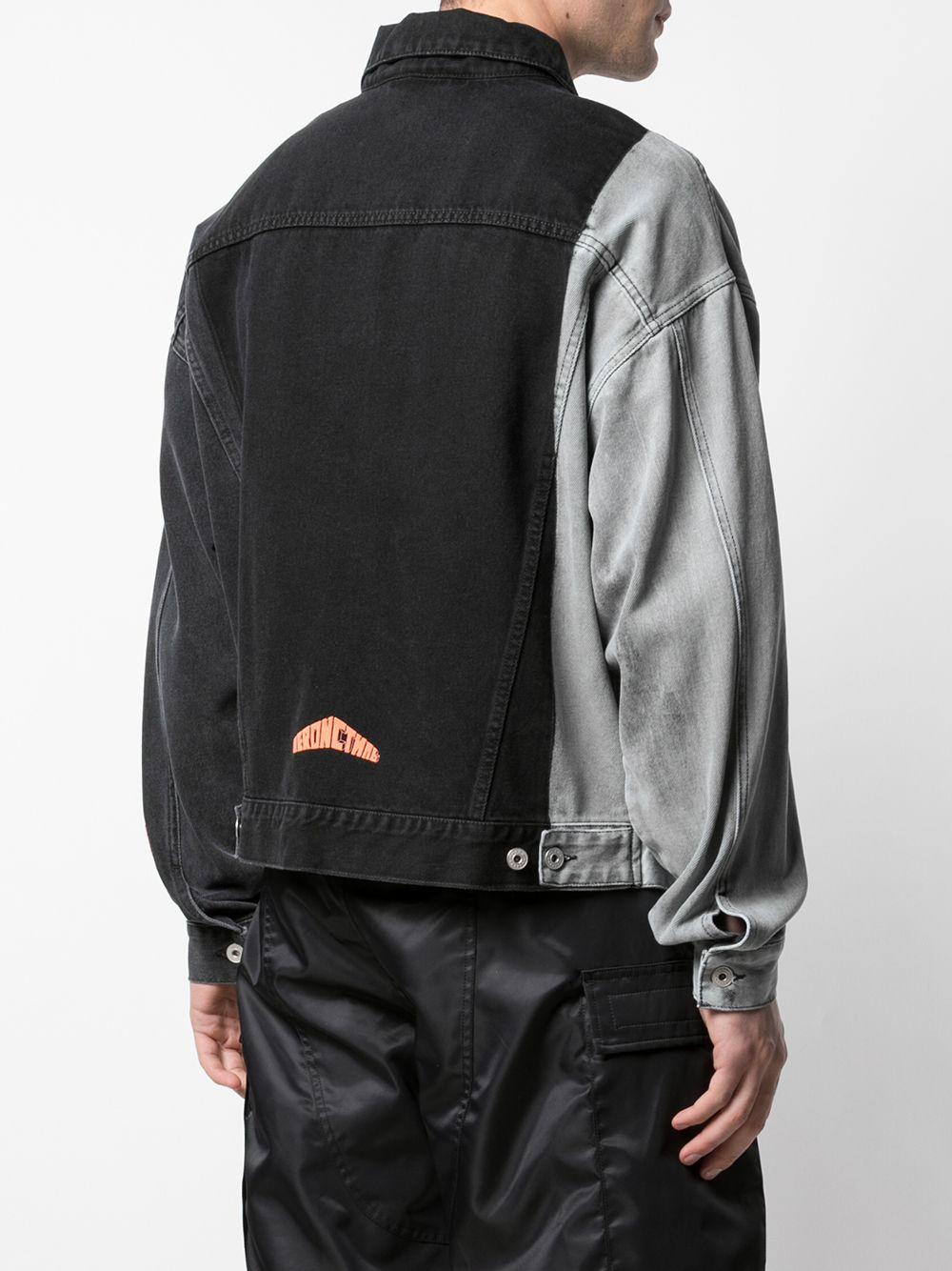 Heron Preston Contrast Panelled Denim Jacket in Black for Men - Lyst