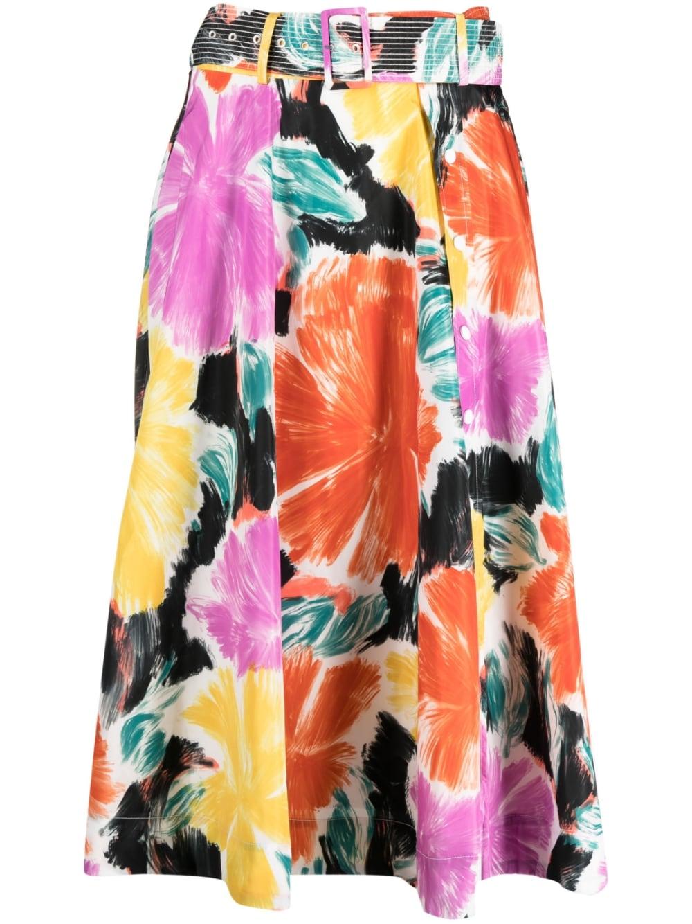 Essentiel Antwerp High-waisted Floral-print Flared Skirt | Lyst