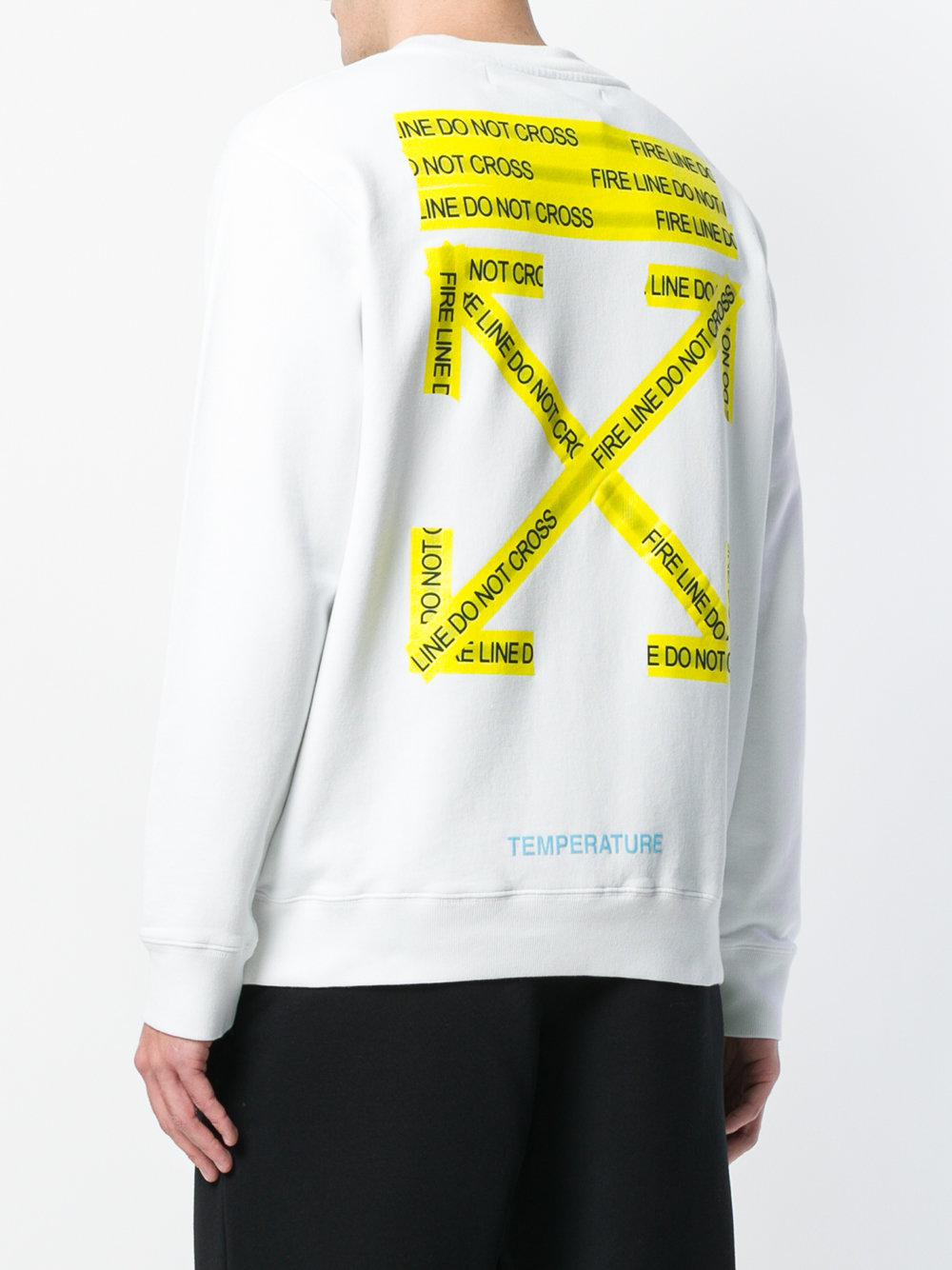 off white firetape sweatshirt