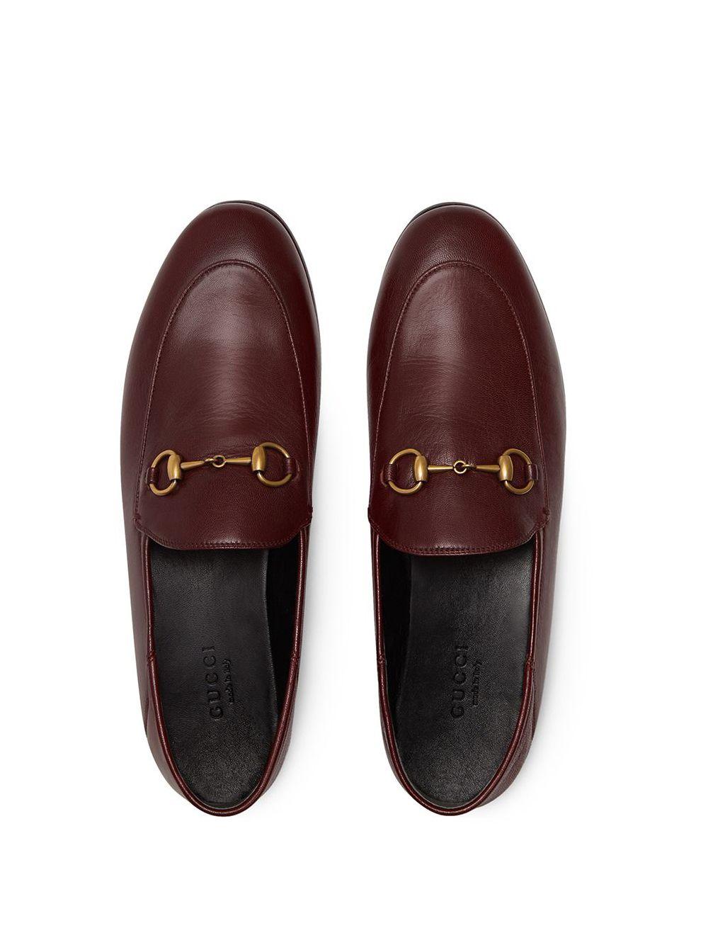 GUCCI ‘Marmont’ GG Womens Loafers Size 37.5/US 7.5 in Red Bordeaux Leather