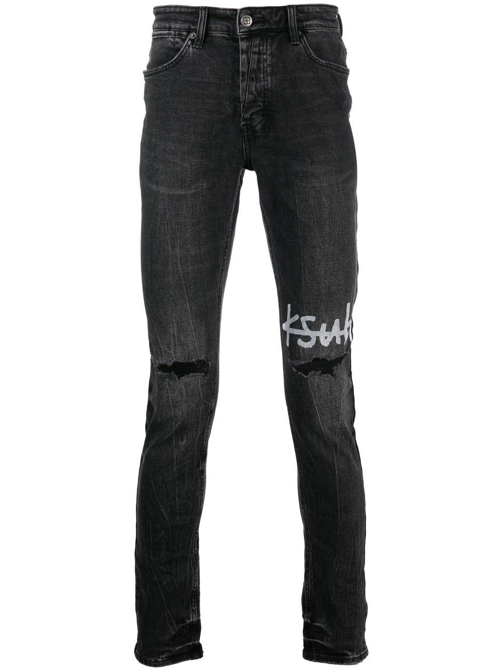 Ksubi Kneelogo Skinny Jeans in Black for Men Lyst