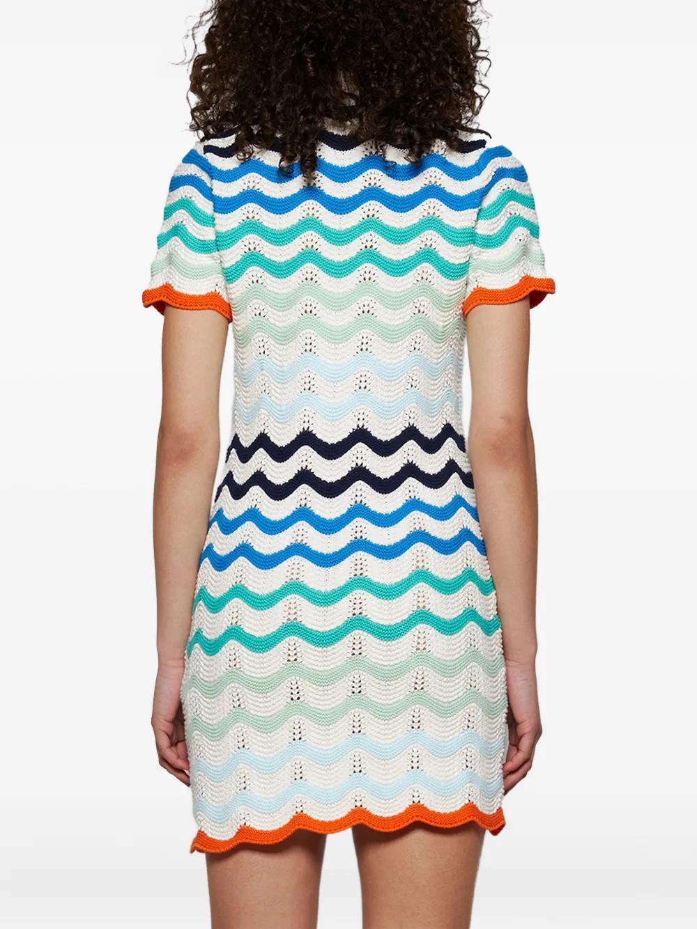 CASABLANCA Crochet-Knit Dress in Blue | Lyst