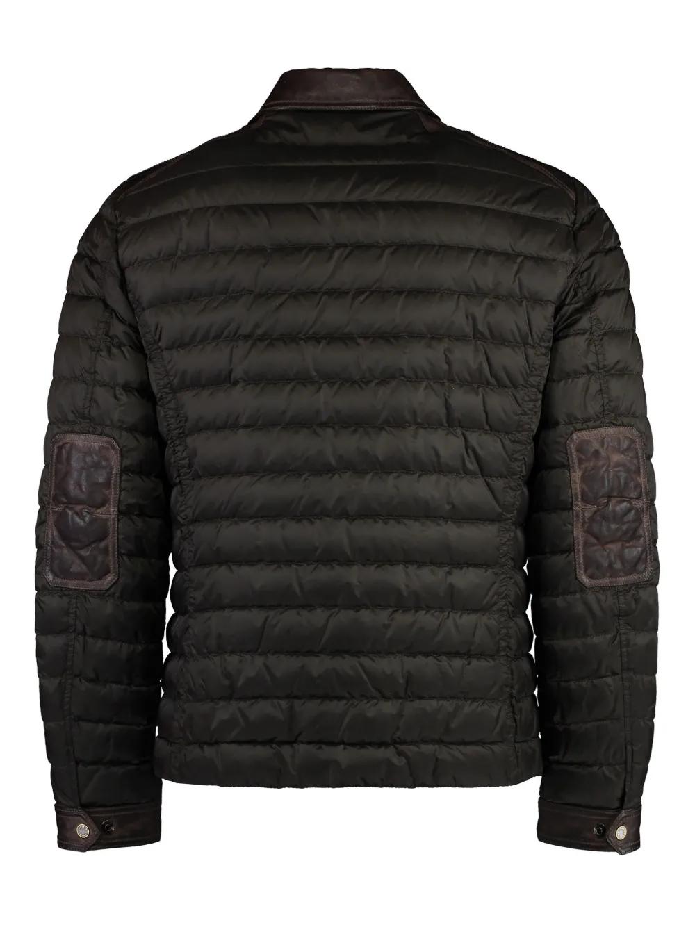 Moorer Leather Down Jacket in Black for Men | Lyst