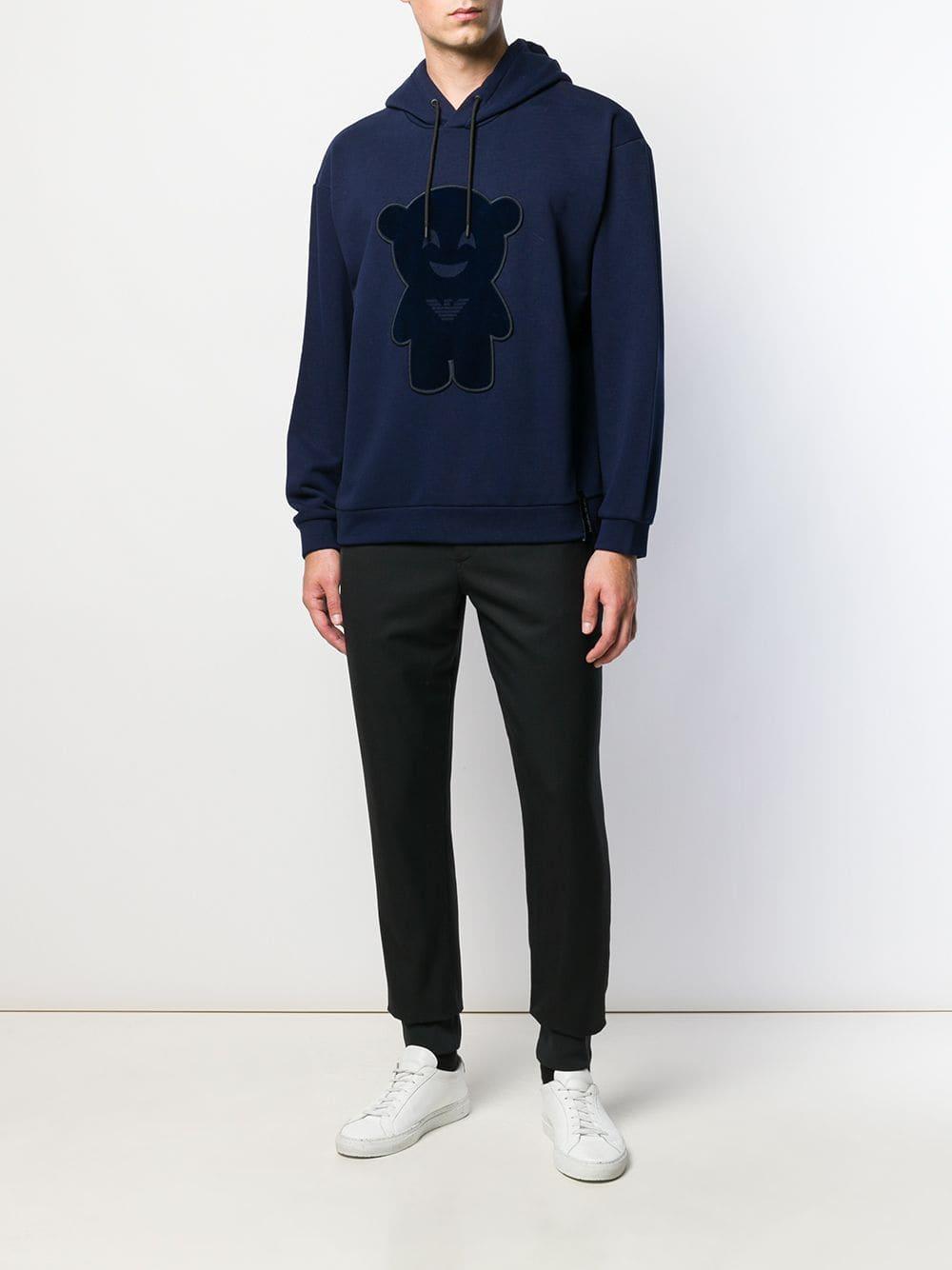 armani manga bear hoodie