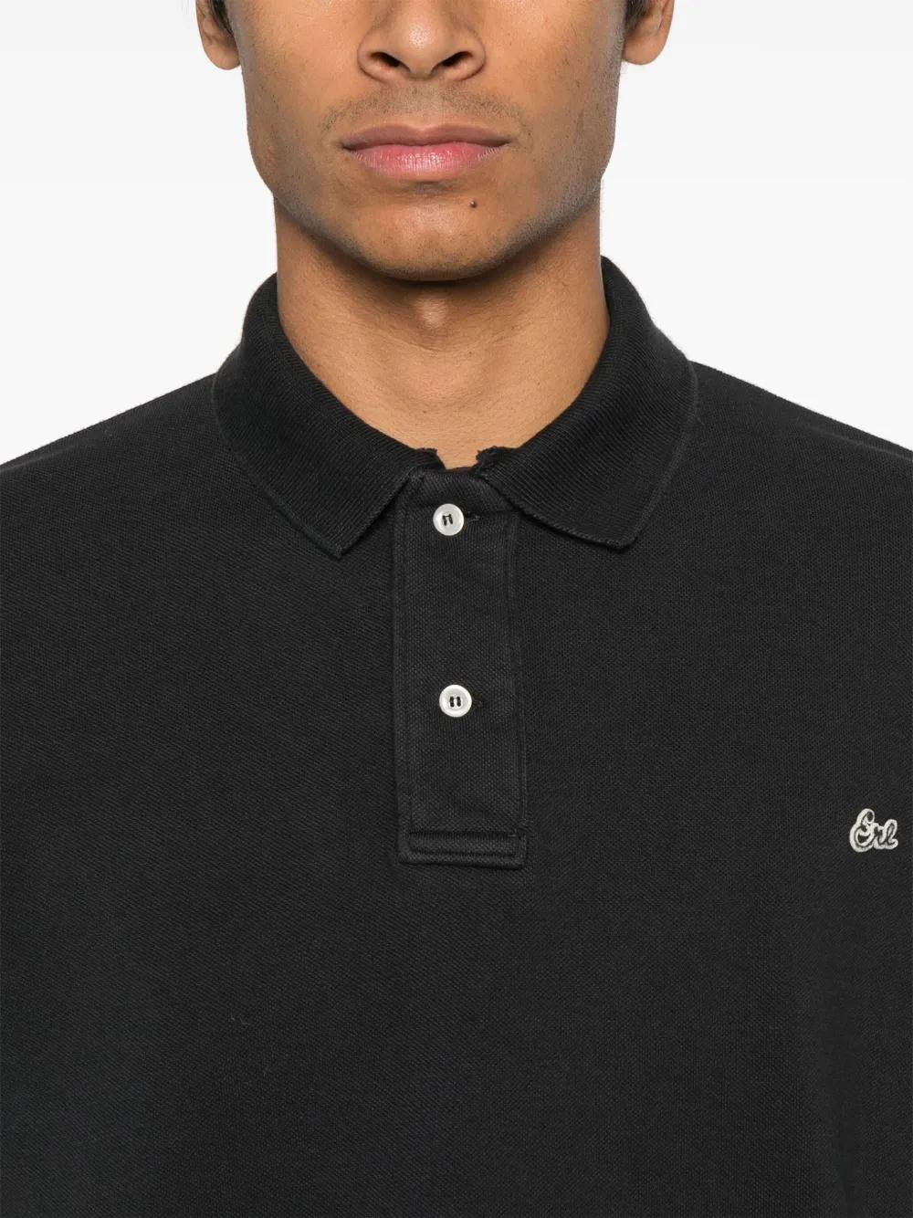 ERL ストライプスリーブ ポロシャツ M erl-designer-black-Striped-