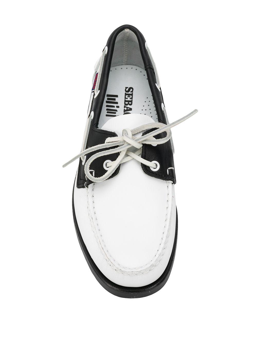 Sebago Two Tone Boat Shoes in White for Men | Lyst