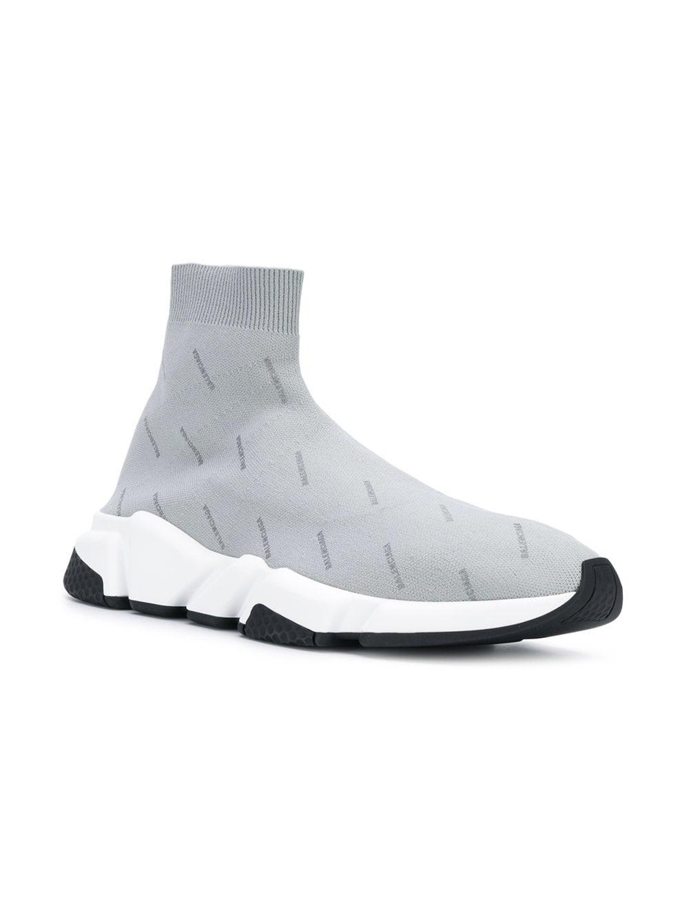 balenciaga grey speed trainer