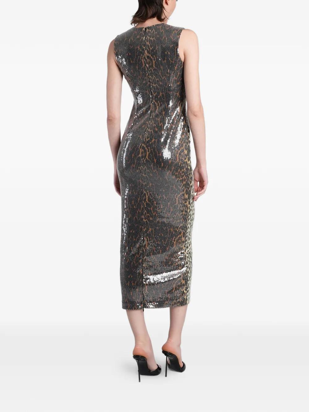 adrianna papell black and gold dress Adrianna Papell Striped Lace And Mikado Dress main image 0