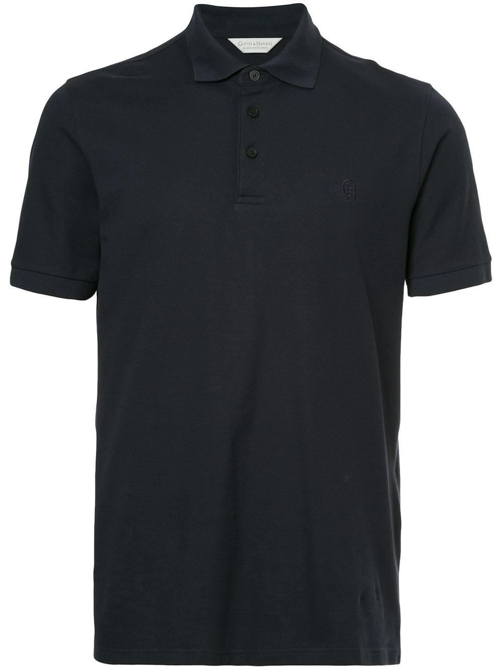 Gieves & Hawkes Cotton Classic Polo Top in Blue for Men - Lyst