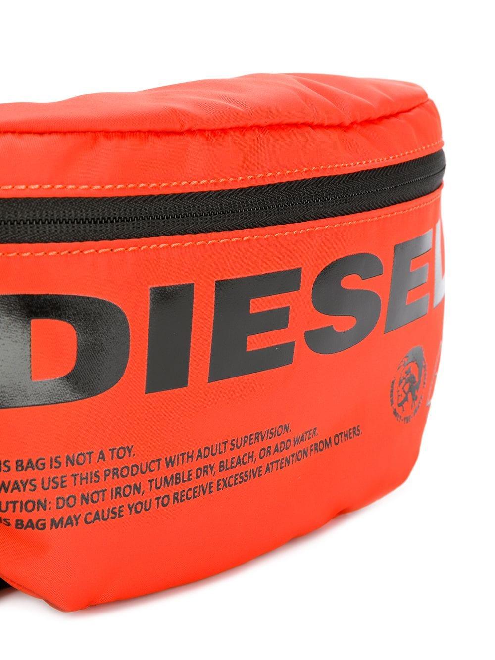 DIESEL Synthetic Logo Print Belt Bag in Orange for Men | Lyst Australia