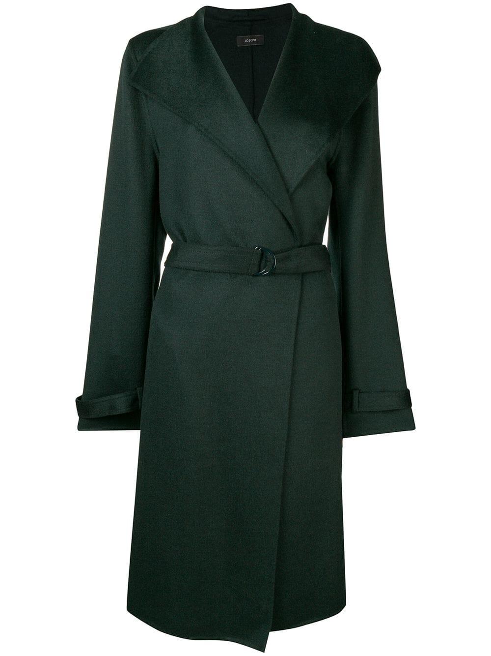 JOSEPH Wool Tailored Singlebreasted Coat in Green Lyst