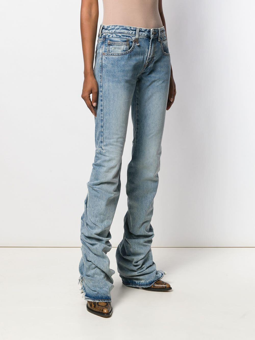 jeans with ruched bottom
