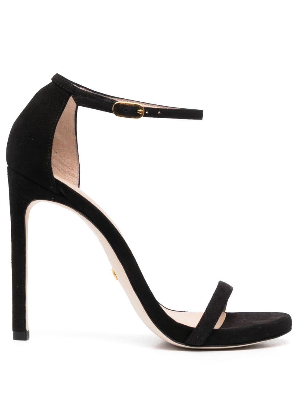Stuart weitzman black suede sandals sale