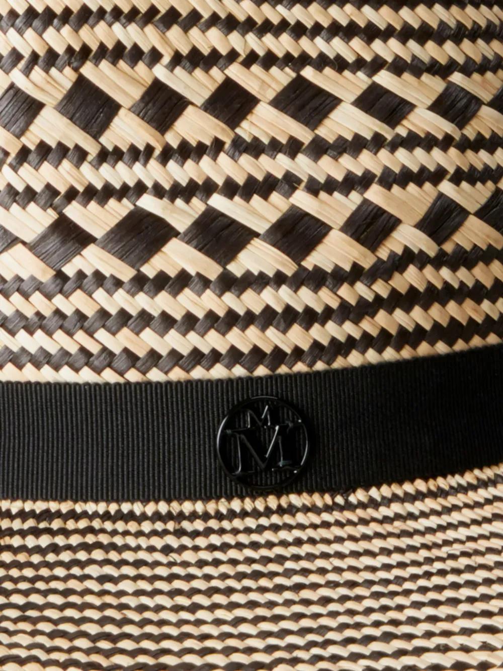 Maison Michel Charles Bicolor Straw Fedora Hat in White | Lyst