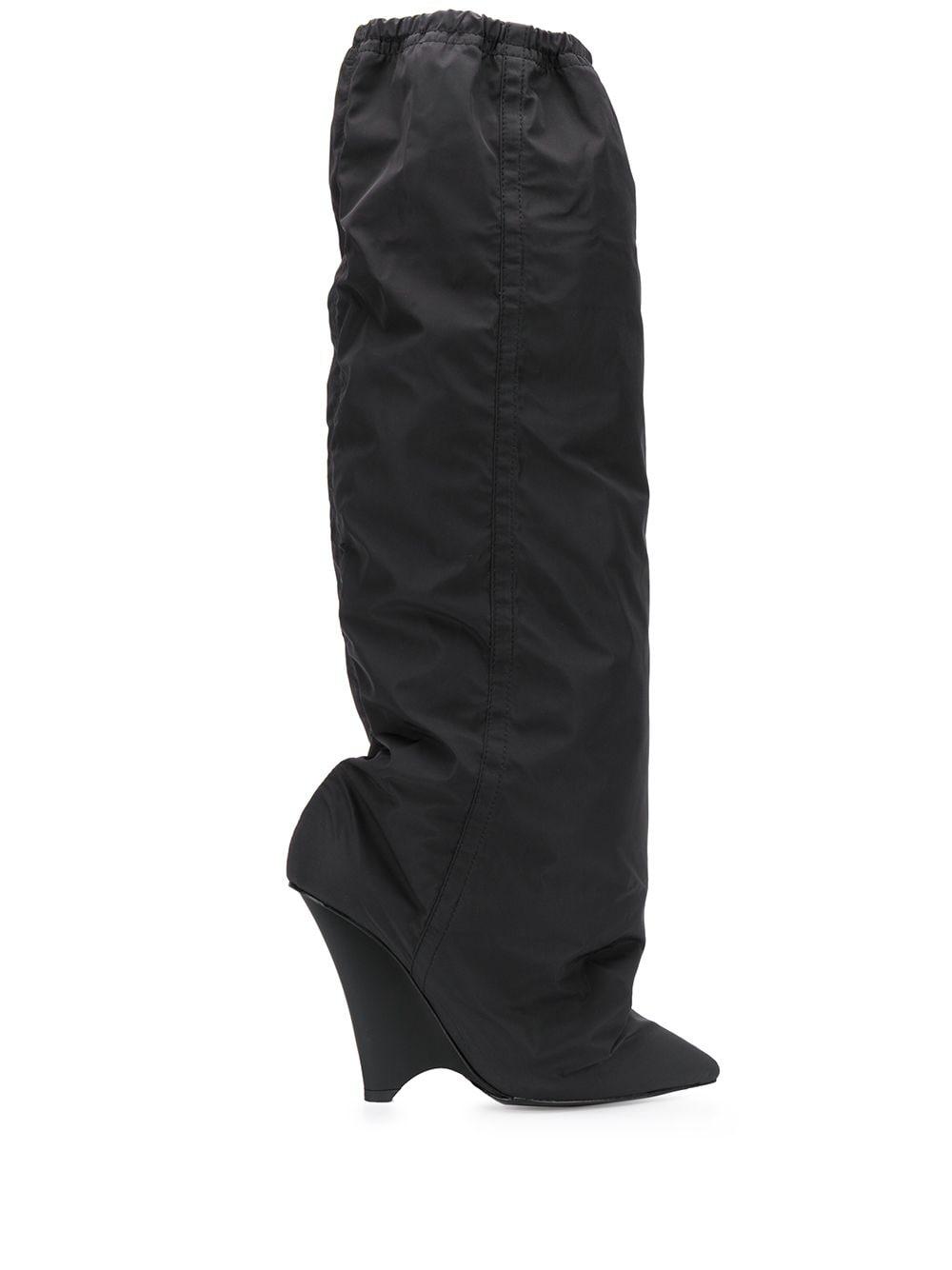Yeezy 120 Wedge Thigh High Boots in Black | Lyst