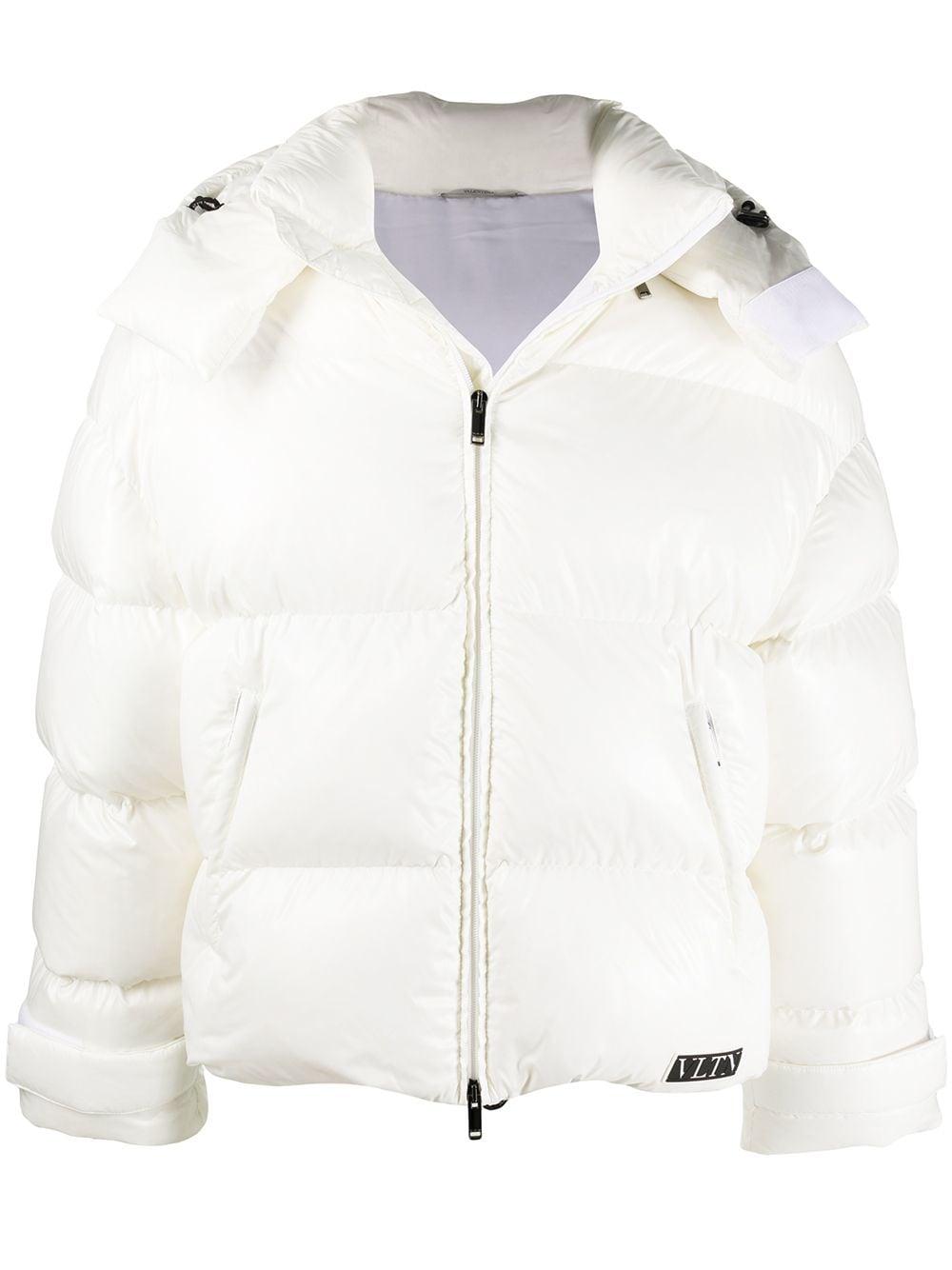 Valentino Vltn Puffer Jacket in White for Men | Lyst