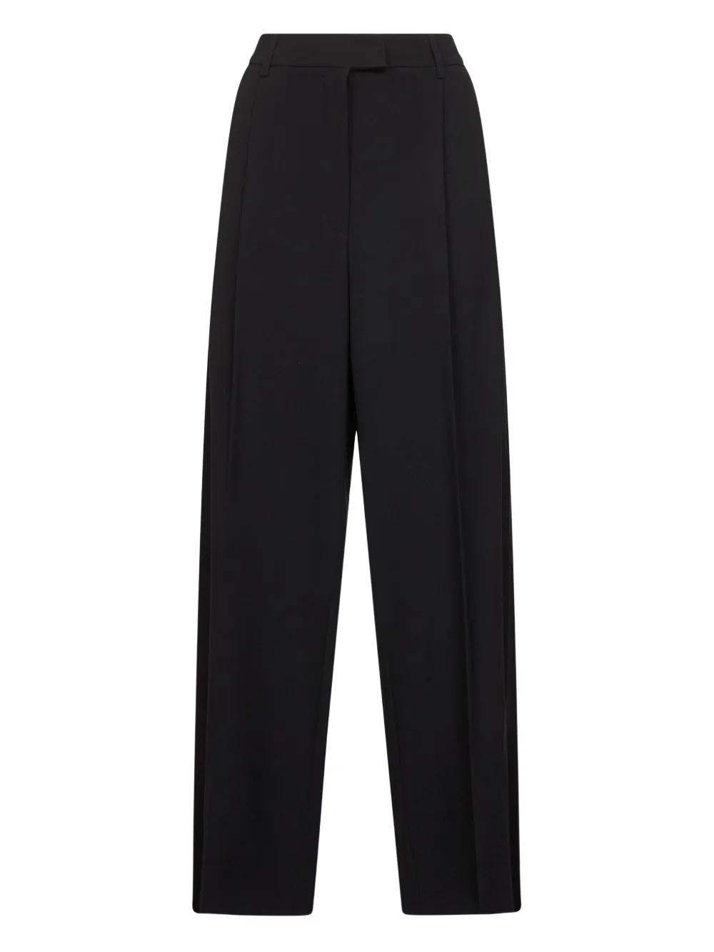 パンツ Blanca Vita High-Waisted Trousers With Pleats And Hidden Blanca Vita High-Waisted Trousers With Pleats And Hidden
