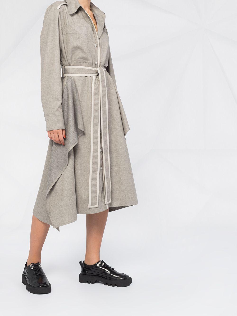 Stella McCartney Leilani Belted Shirt-dress in Gray | Lyst