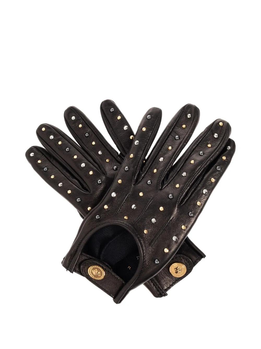 GIANNI VERSACE レザーグローブ Versace Gloves for Women | Online Sale up to 60% off | Lyst