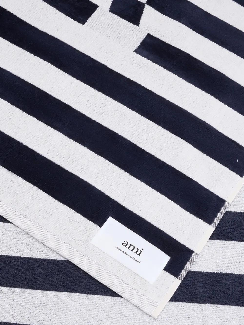 Ami Paris Ami De Coeur ストライプ ビーチタオル ブルー | Lyst