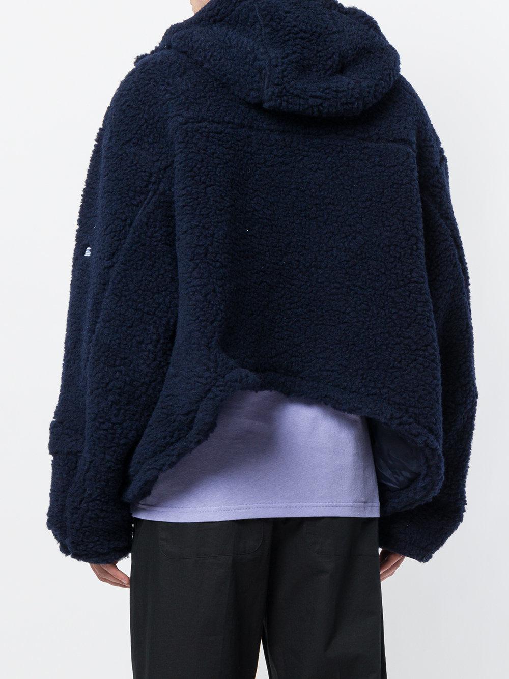 Martine Rose Oversized Fleece Jacket in Blue for Men - Lyst