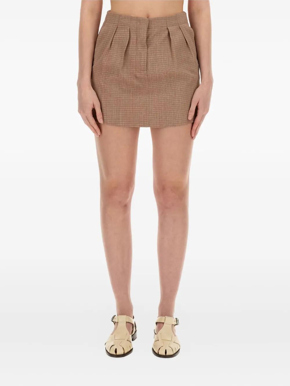 ミニスカート Alysi Textured Fluffy Mini Skirt With Fringed Hem Alysi Textured Fluffy Mini Skirt With Fringed Hem | ShopSimon