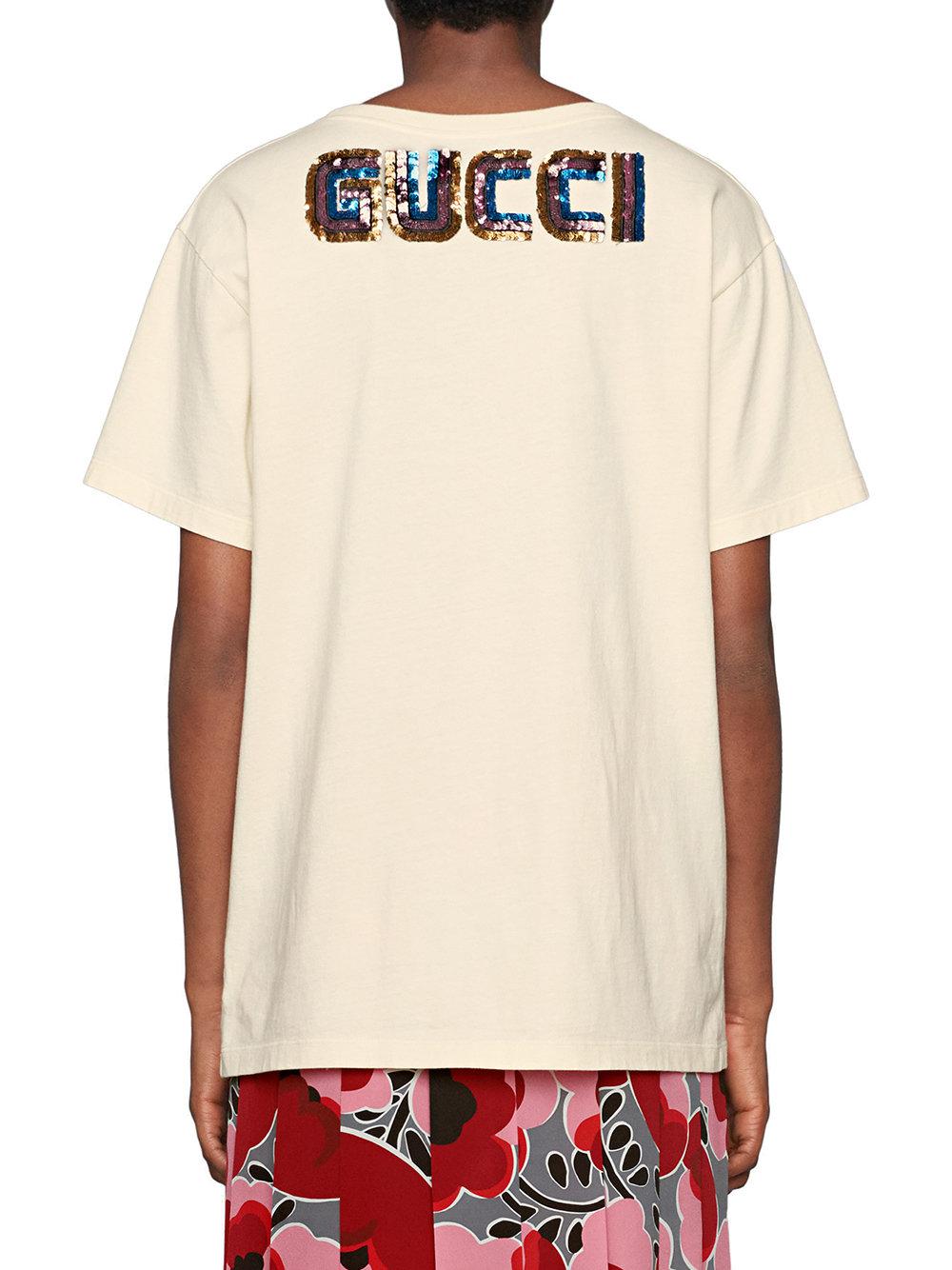 T-shirt oversize con Bosco e OrsoGucci in Cotone di colore Bianco | Lyst