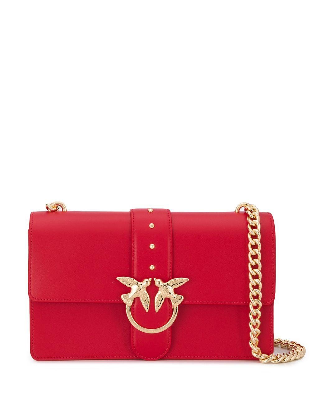 Pinko Leather Love Shoulder Bag in Red Save 40 Lyst