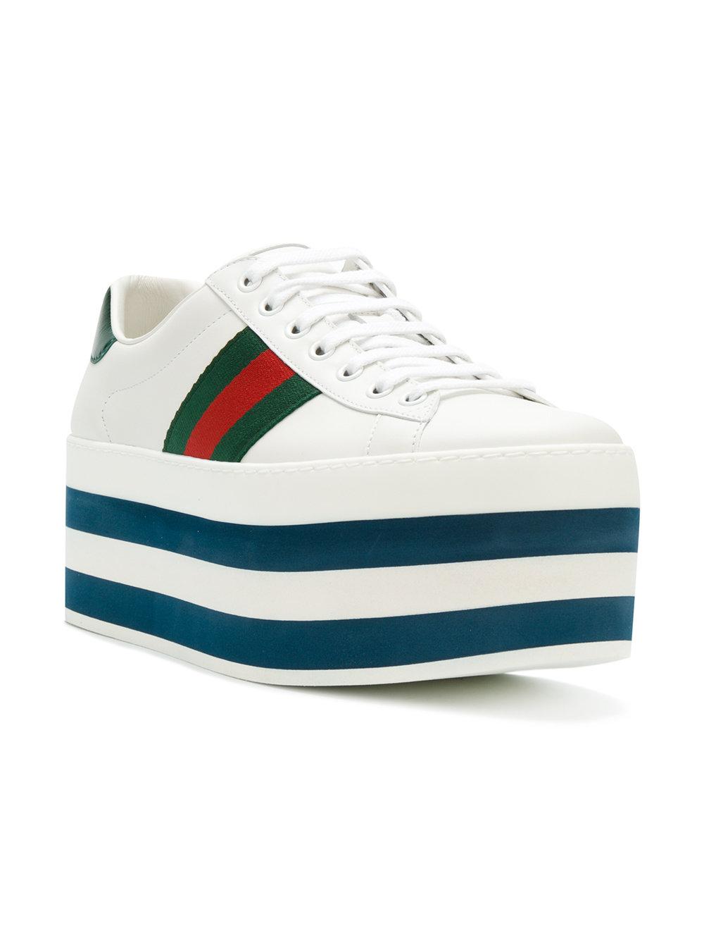 gucci white platform sneakers
