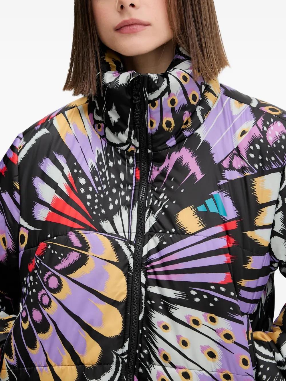 adidas X Farm Rio Butterfly-Print Zip Jacket in Black | Lyst