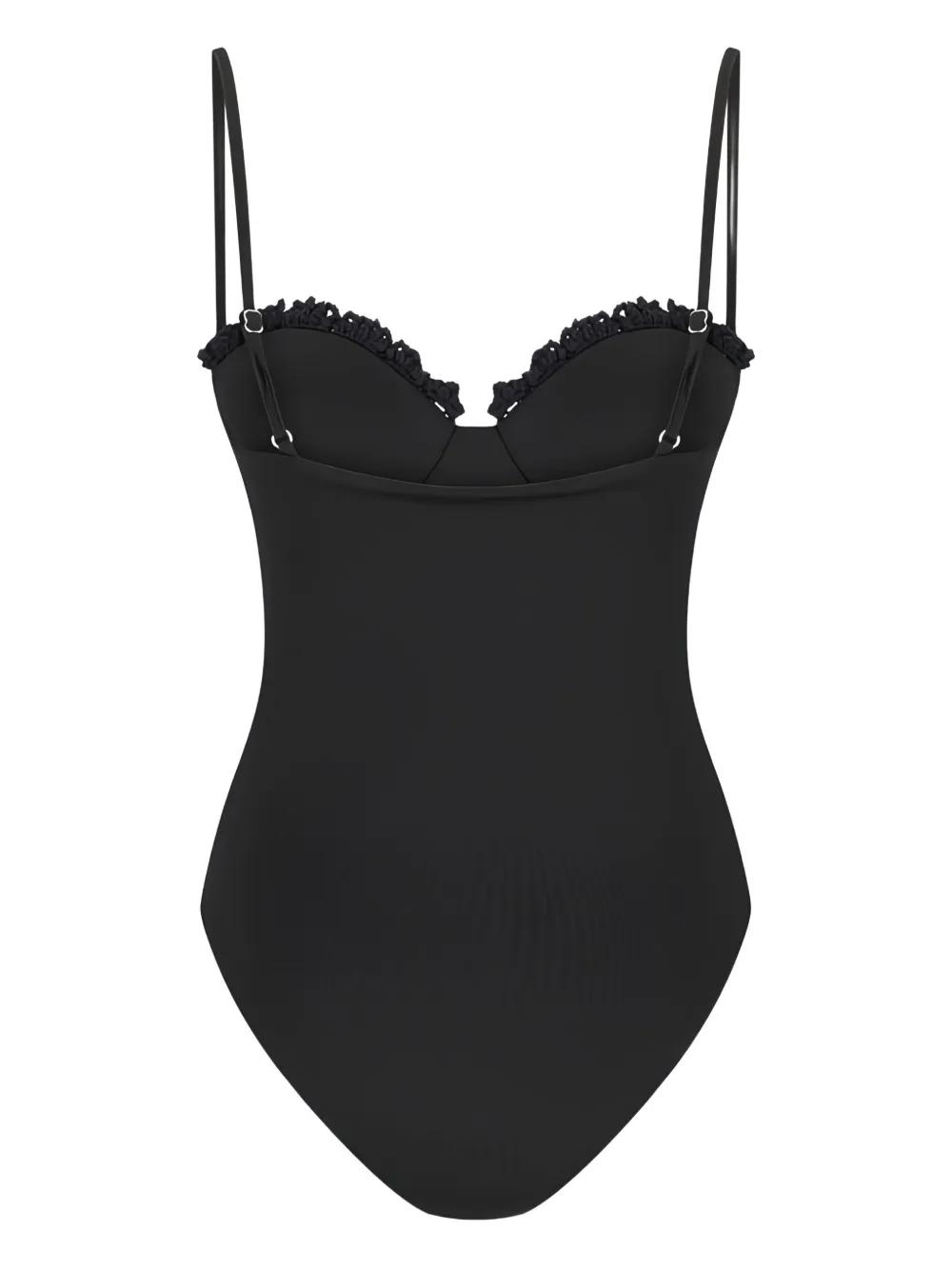 水着・ビーチグッズその他 MAGDA BUTRYM Women Beachwear 801722 BLACK Retro bustier swim top in black
