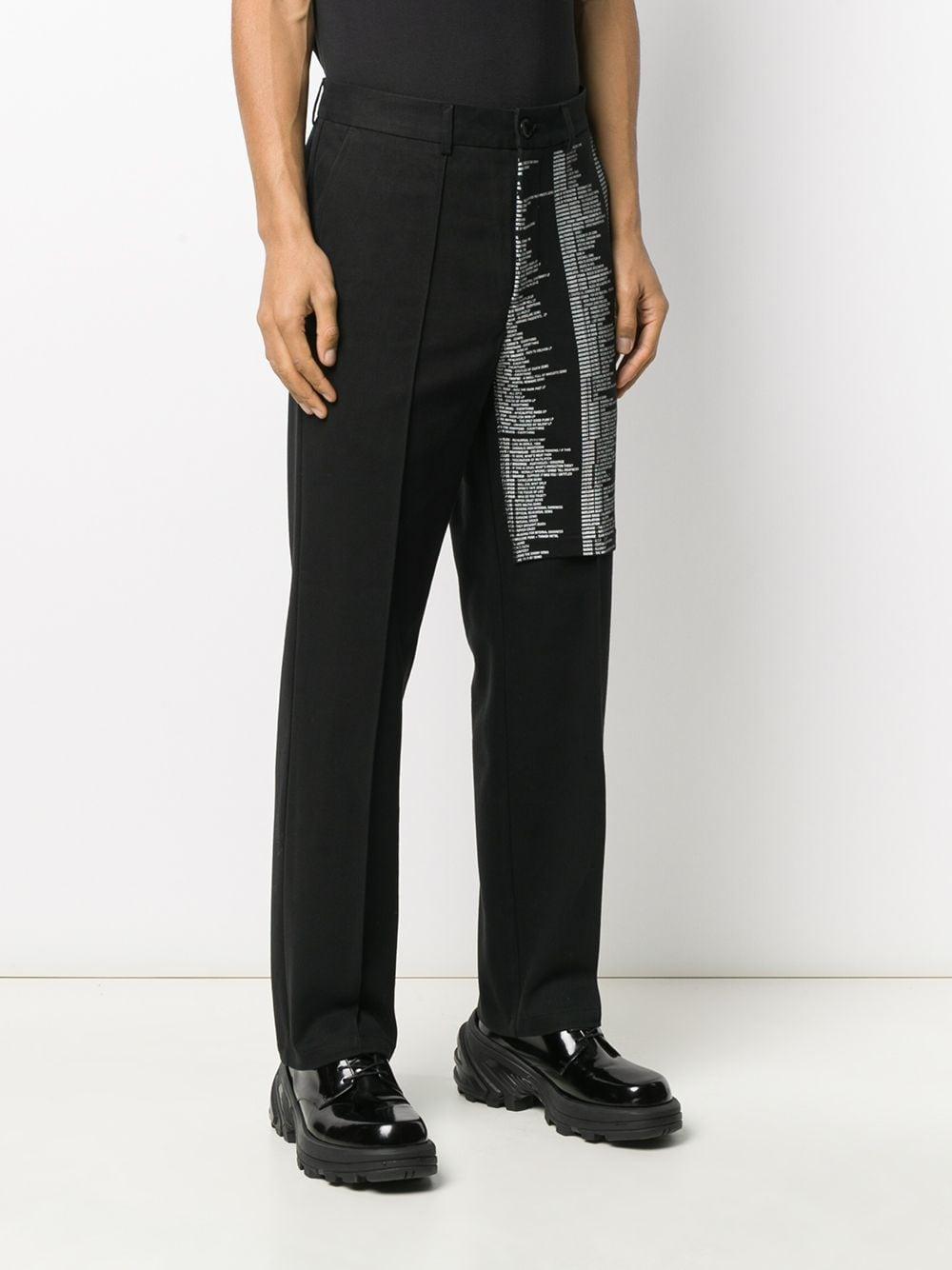 Yang Li Script Print Tailored Trousers in Black for Men | Lyst