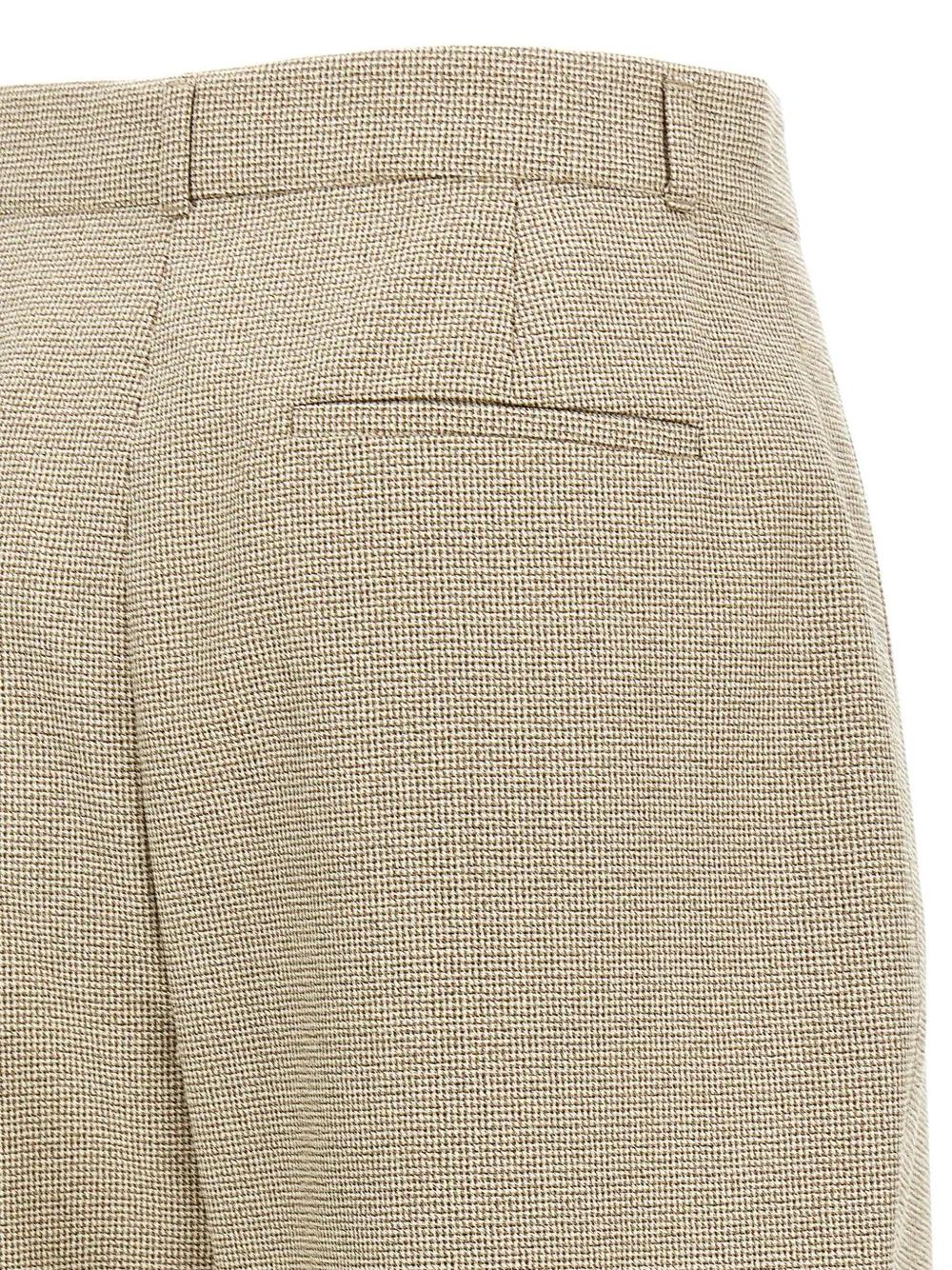 【関税込み】fendi Micro check trousers Fendi Micro Check Trousers in Natural | Lyst