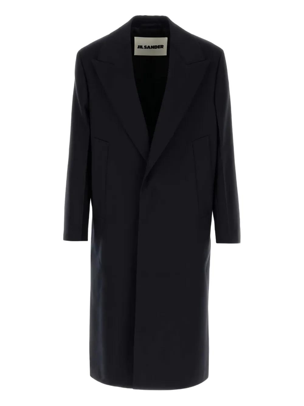 直営店☆JIL SANDER☆最終SALE! シングルブレスト ロング コート メンズ Jil Sander ロングコート & ウィンターコート
