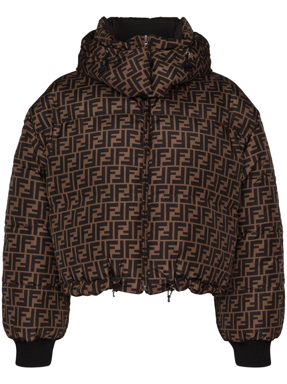 Fendi Reversible Ff Print Cropped Puffer Jacket in Black | Lyst UK Fendi Reversible Ff Print Cropped Puffer Jacket in Black | Lyst UK