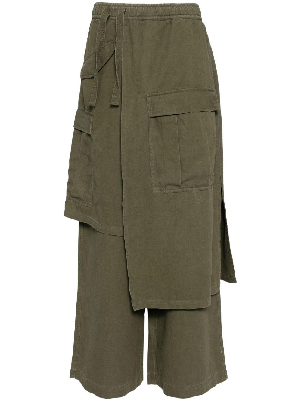 Maharishi Hakama Asymmetric Trousers in Green for Men | Lyst