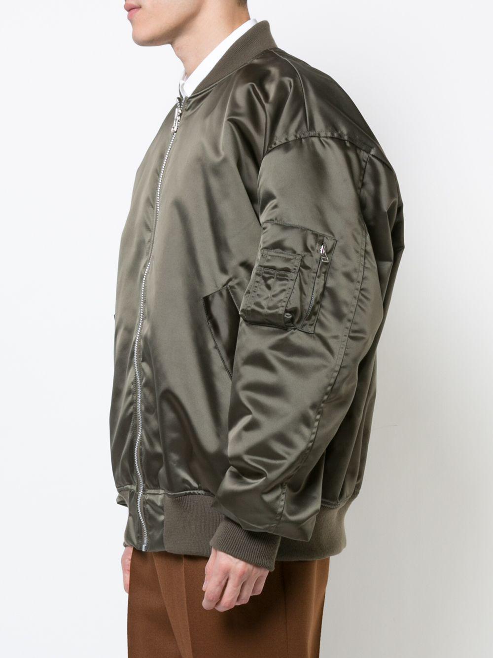 Hed Mayner Classic Bomber Jacket in Green for Men | Lyst