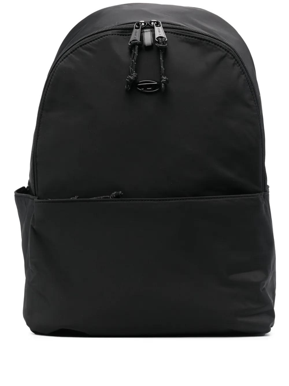 Diesel Rucksack Leder DIESEL Logo-Plaque Backpack In Black For