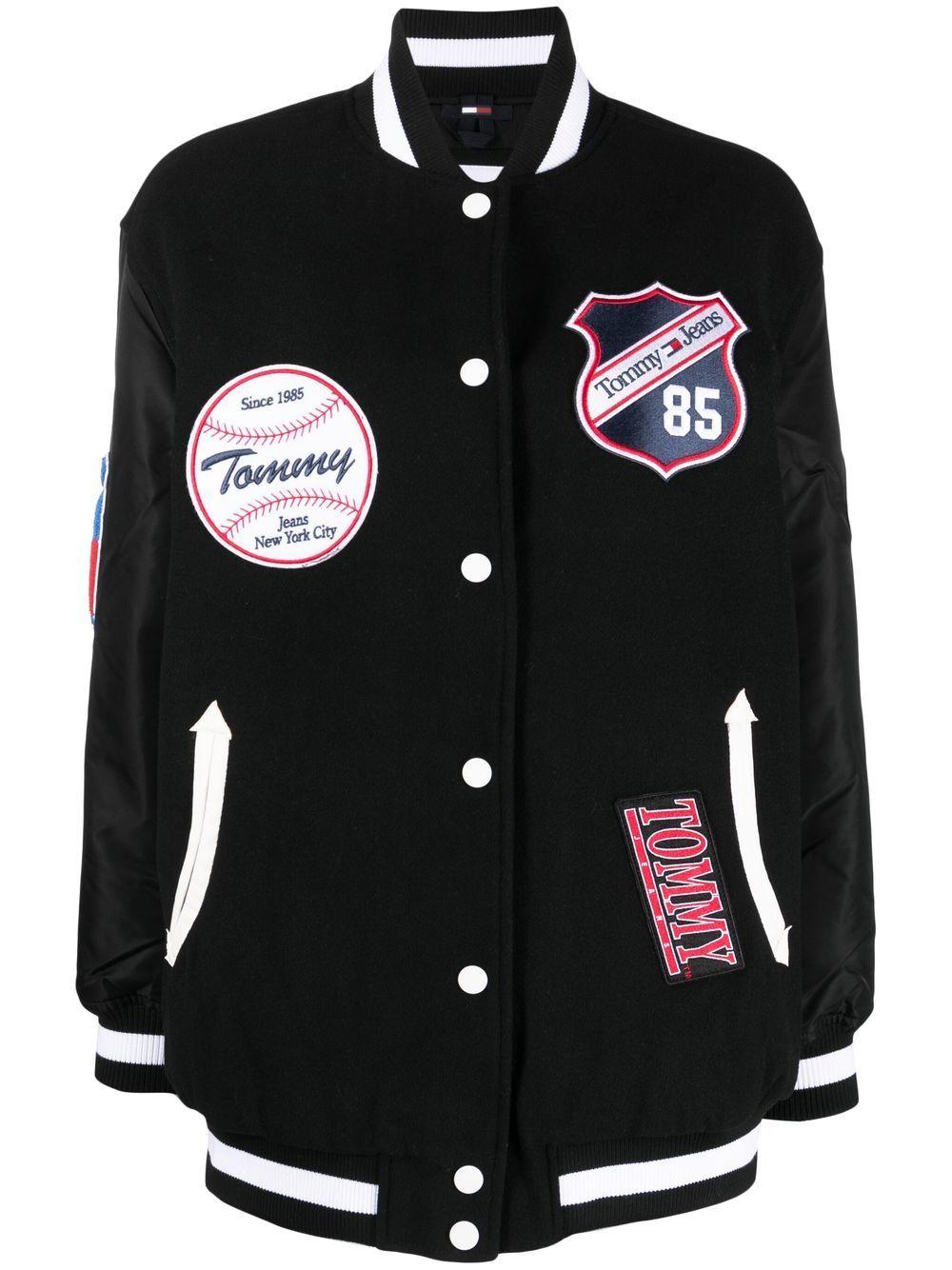 Tommy Hilfiger Patch-detail Varsity Jacket in Black | Lyst