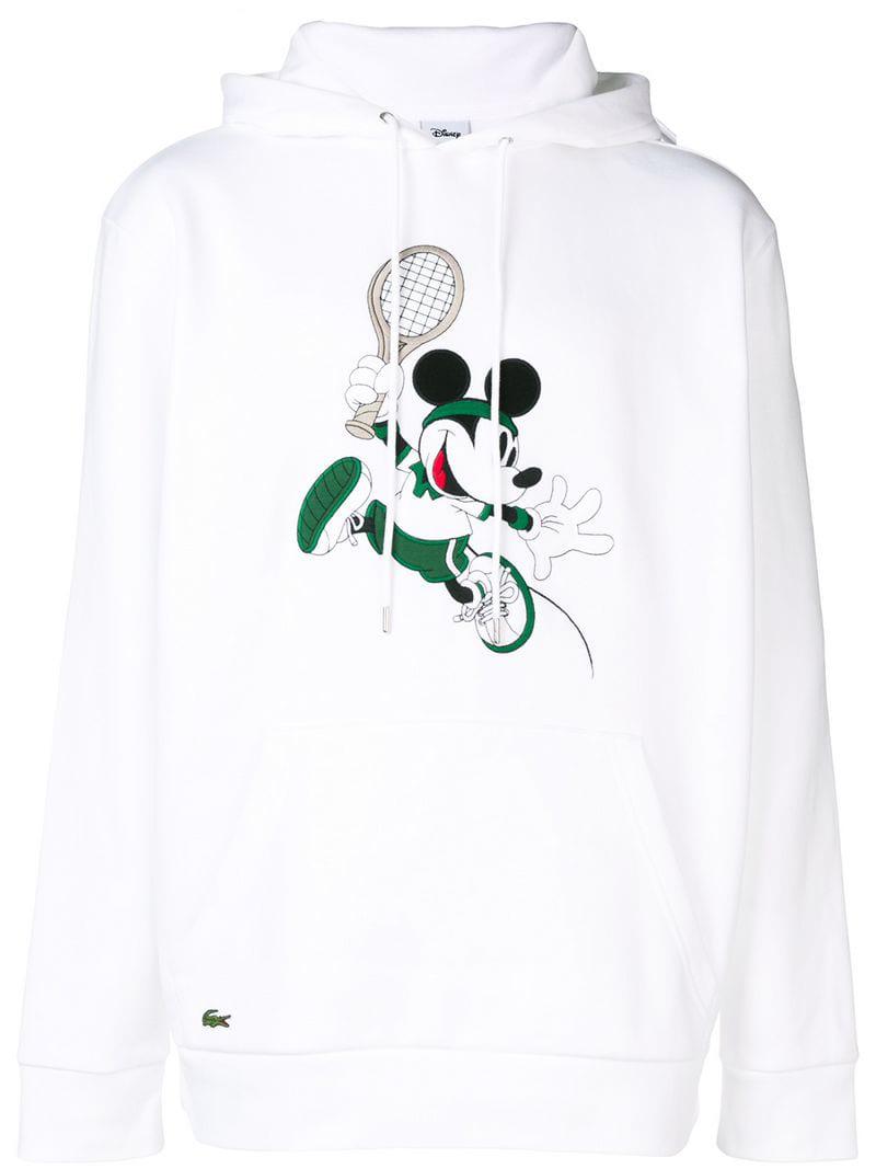 unisex disney mickey embroidery hooded fleece sweatshirt