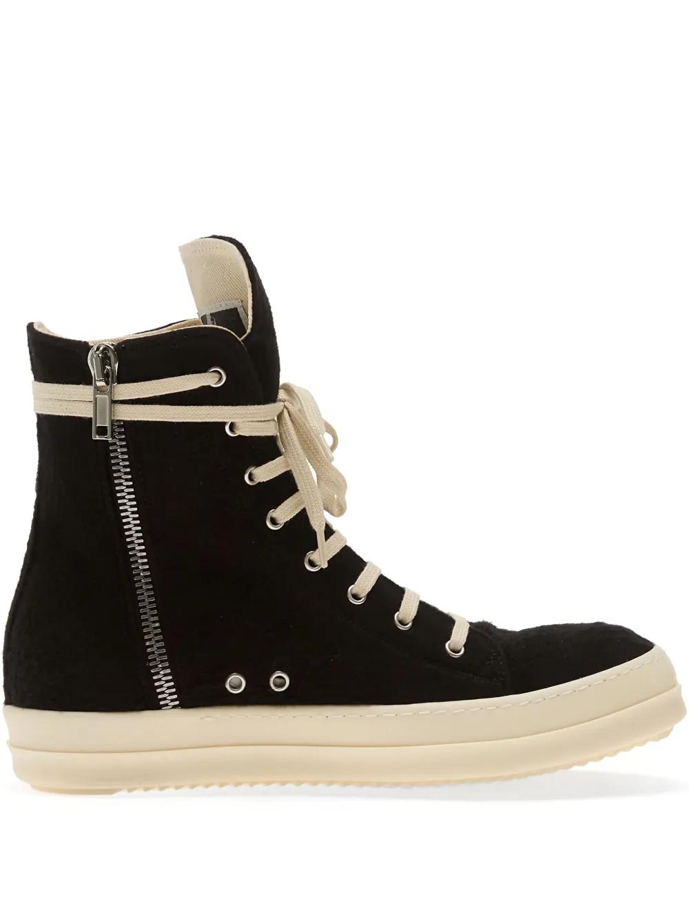 RickOwens LACE UP HI-TOP キャンバスシューズ 43 黒 Rick Owens lace-up hi-top Trainers | Black | FARFETCH UK