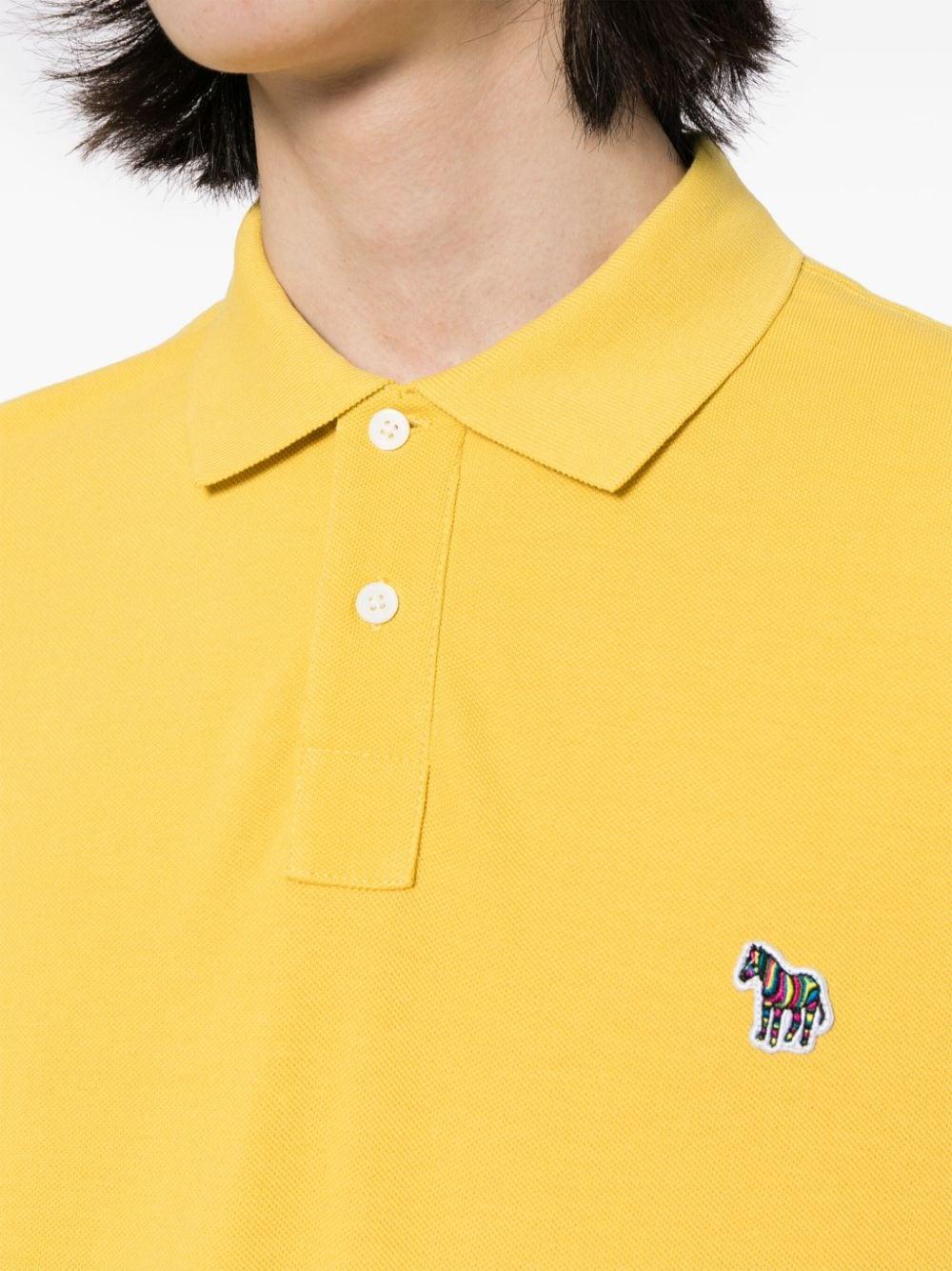 PS by Paul Smith Logo embroidered Cotton Polo Shirt in Yellow for
