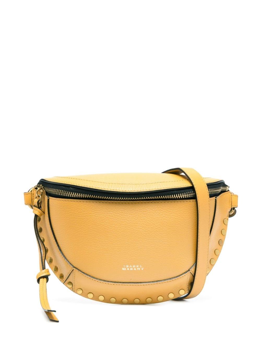 Isabel Marant Skano Leather Crossbody Bag in Natural | Lyst