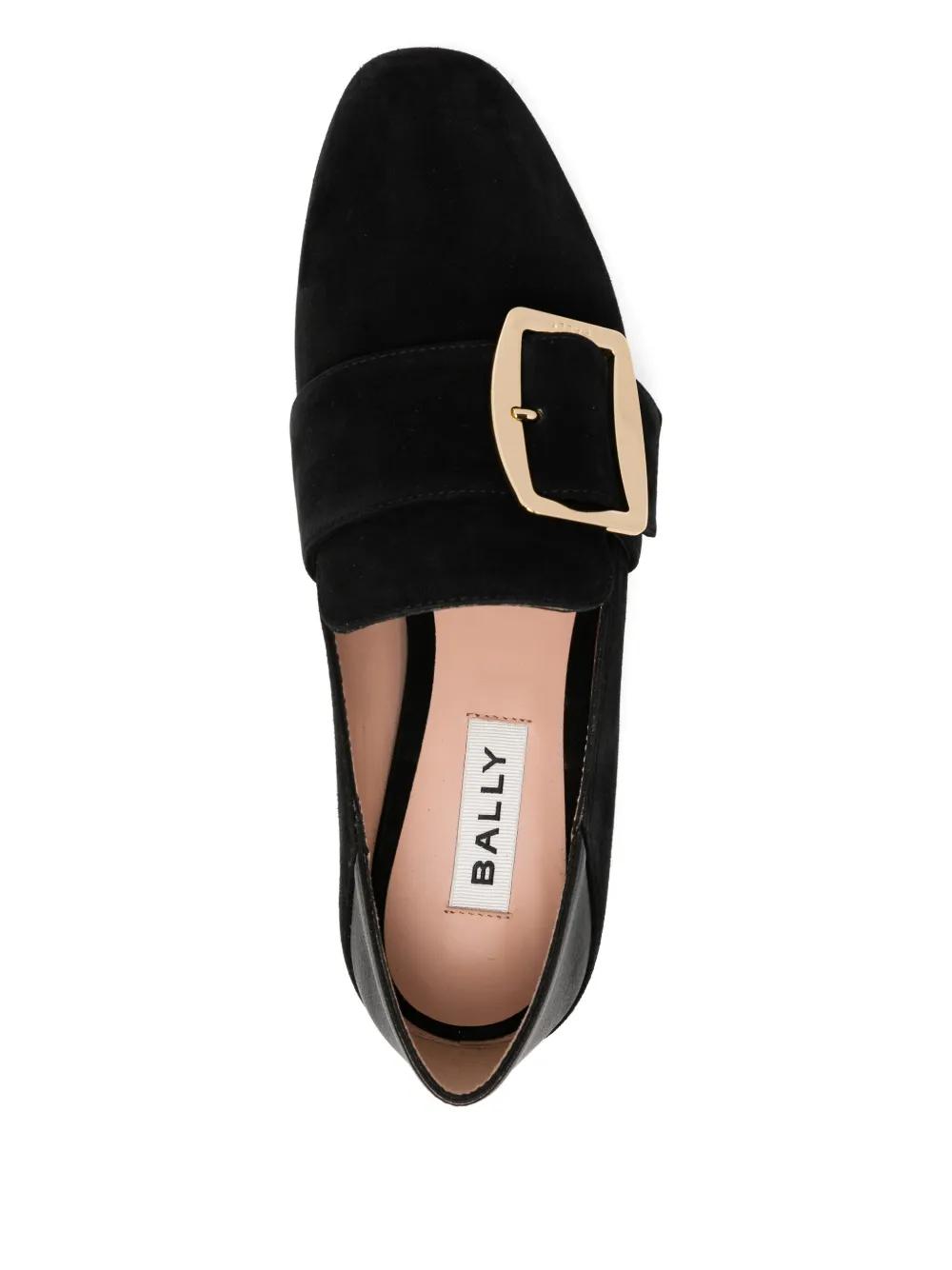 ローファー/革靴 bally ローファー ブラック レザー モカシン Gioia Flat