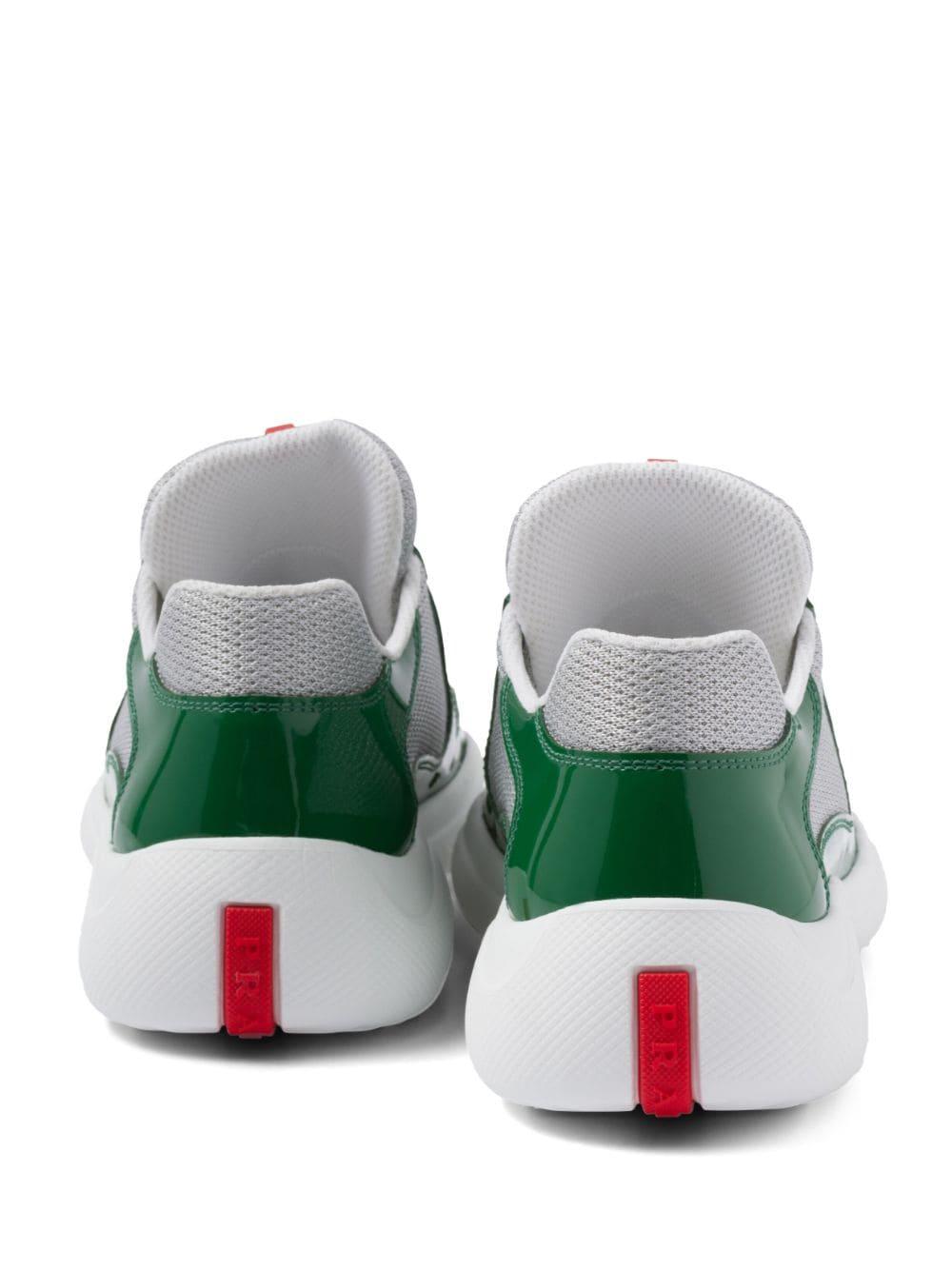 Prada America#39;s Cup logo-patch sneakers - Green