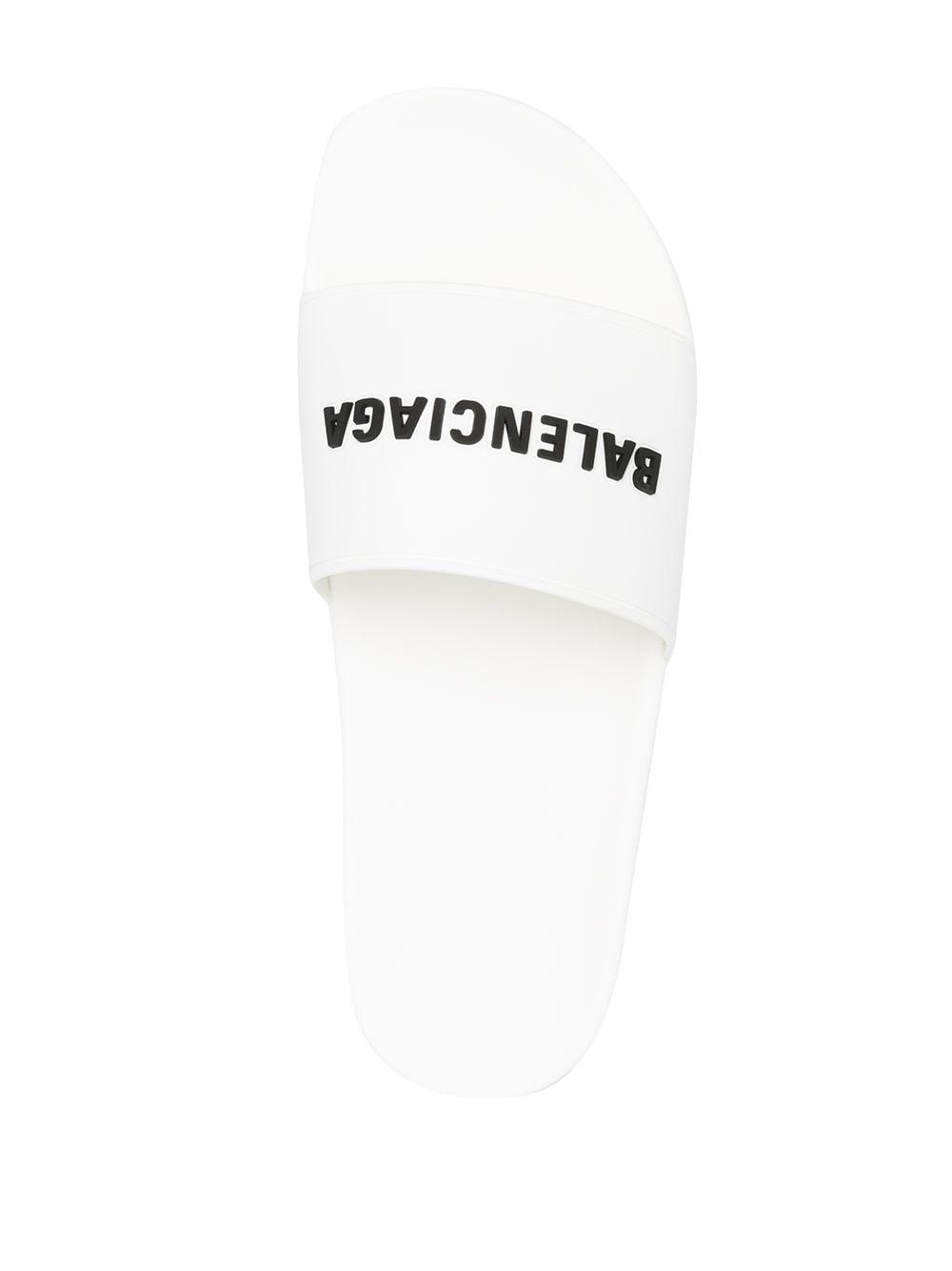 Balenciaga Logo-print Rubber Pool Sliders in White Black (White) for Men -  Save 64% - Lyst