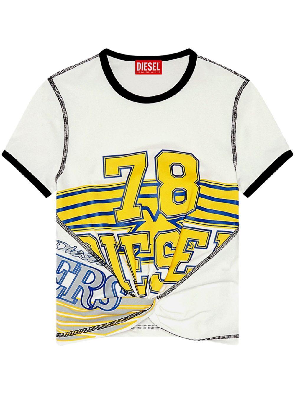 DIESEL◆T-Lison Tシャツ DIESEL T-Lison Print Cotton T-Shirt in Gray | Lyst