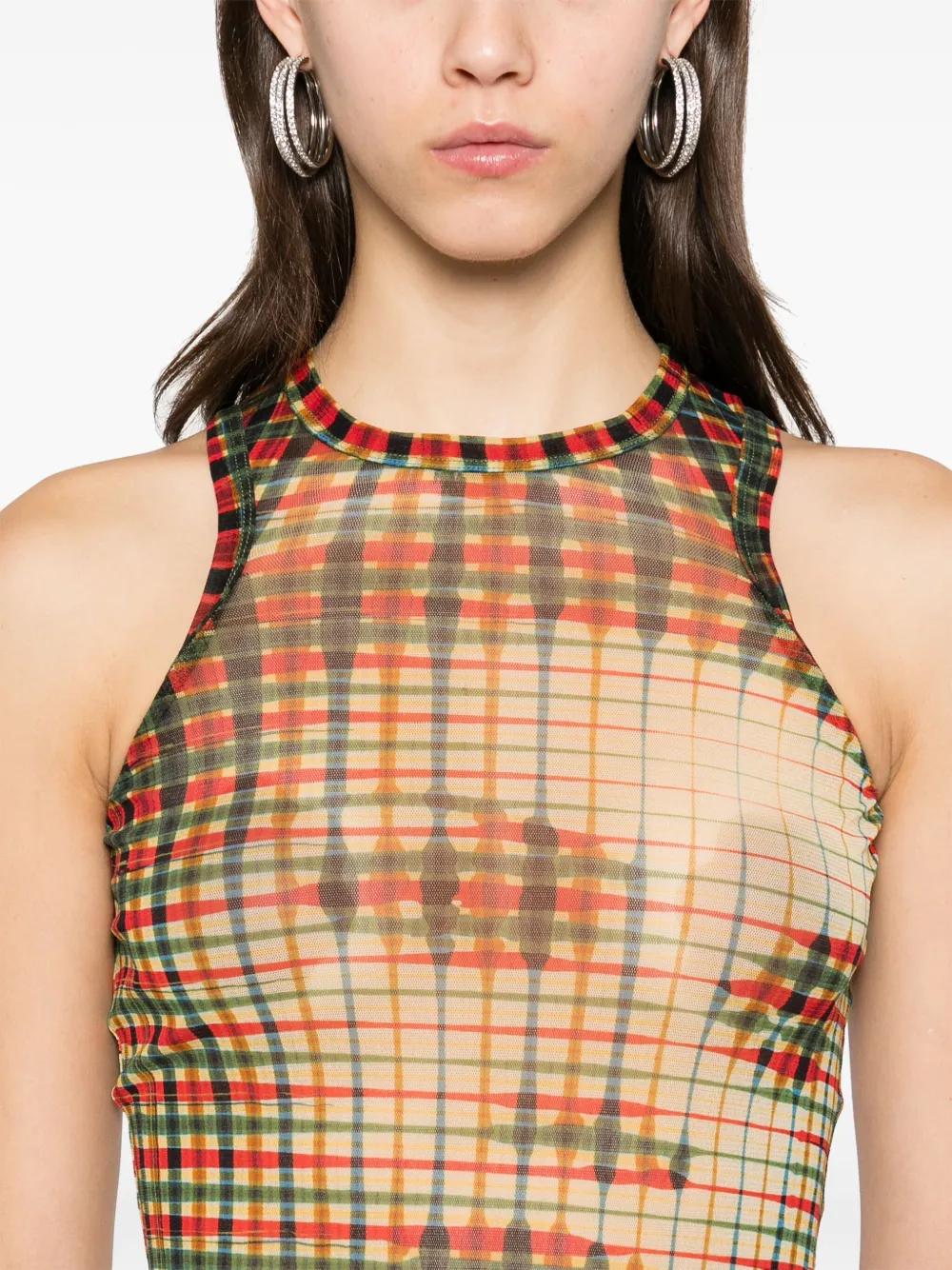 Jean Paul Gaultier Face-Print Mesh Top in Brown Lyst UK