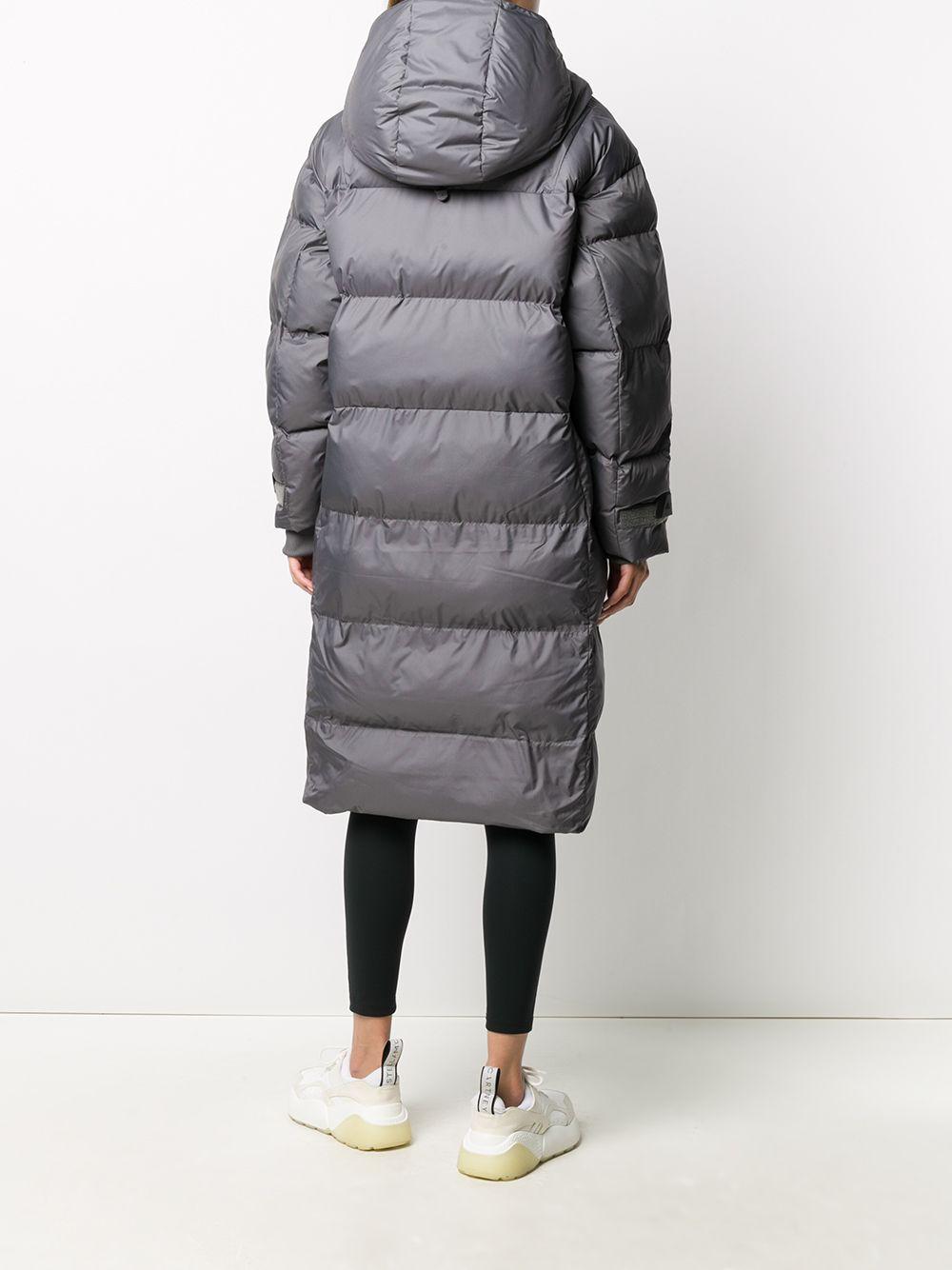calf length padded coat